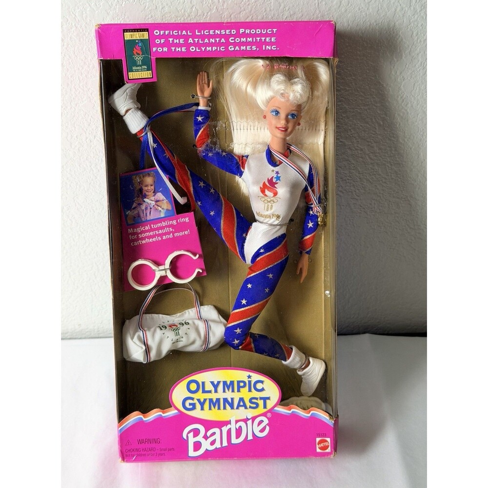Vintage 1996 Atlanta Olympic Gymnast Barbie Doll Mattel 15123 NIB